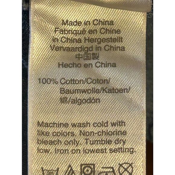 J. Crew Womens Chambray Tuxedo Pullover Long Sleeve Blue Tunic Size Small (5304) - Picture 5 of 6